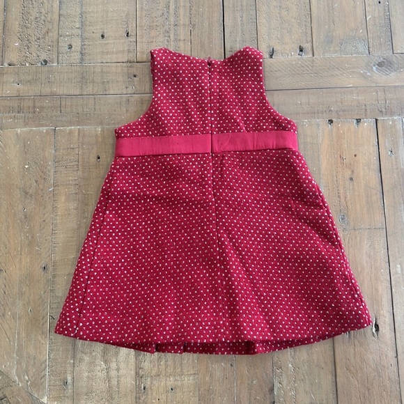 Janie and jack red metallic dotted wool dress - Picture 7 of 7